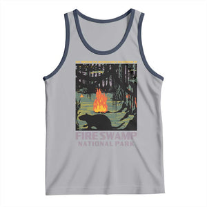 Fire Swamp National Park Tank Top Inconceivable Fantasy Adventure TS02 Athletic Heather Navy Print Your Wear