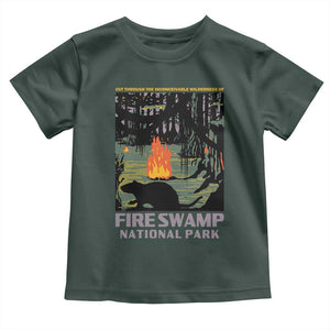 Fire Swamp National Park Toddler T Shirt Inconceivable Fantasy Adventure TS02 Dark Forest Green Print Your Wear