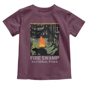 Fire Swamp National Park Toddler T Shirt Inconceivable Fantasy Adventure TS02 Maroon Print Your Wear