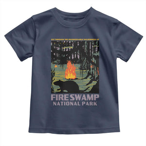 Fire Swamp National Park Toddler T Shirt Inconceivable Fantasy Adventure TS02 Navy Print Your Wear