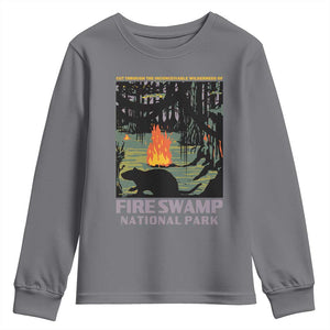 Fire Swamp National Park Youth Sweatshirt Inconceivable Fantasy Adventure TS02 Charcoal Print Your Wear