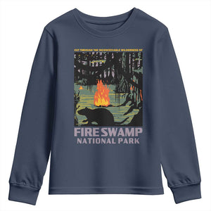 Fire Swamp National Park Youth Sweatshirt Inconceivable Fantasy Adventure TS02 Navy Print Your Wear