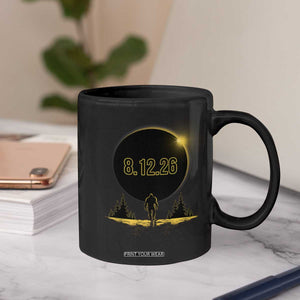 Bigfoot August 12 2026 Total Solar Eclipse Coffee Mug Totality Sasquatch Cryptid Stargazer Memorabilia TS02 Print Your Wear