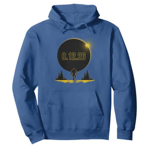 Bigfoot August 12 2026 Total Solar Eclipse Hoodie Totality Sasquatch Cryptid Stargazer Memorabilia TS02 Royal Blue Print Your Wear