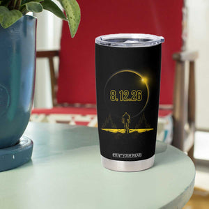 Bigfoot August 12 2026 Total Solar Eclipse Tumbler Cup Totality Sasquatch Cryptid Stargazer Memorabilia TS02 Print Your Wear