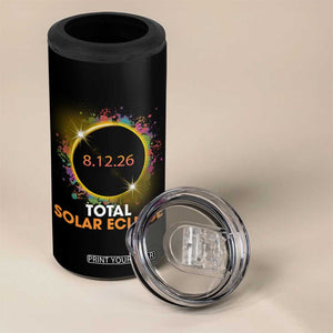 Colorful Paint Splatter 2026 Total Solar Eclipse Totality Astronomy 4 in 1 Can Cooler Tumbler TS02 Print Your Wear
