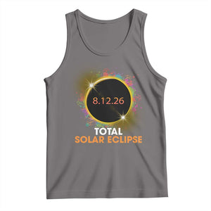 Colorful Paint Splatter 2026 Total Solar Eclipse Totality Astronomy Tank Top TS02 Deep Heather Print Your Wear