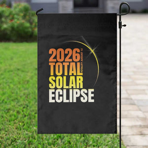 2026 Total Solar Eclipse August 12 Garden Flag Totality Modern Space Graphic TS02 Print Your Wear