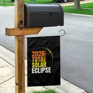 2026 Total Solar Eclipse August 12 Garden Flag Totality Modern Space Graphic TS02 Print Your Wear
