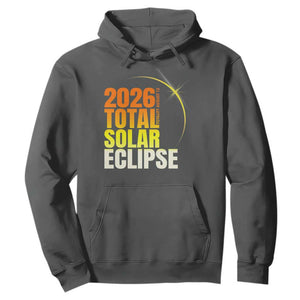 2026 Total Solar Eclipse August 12 Hoodie Totality Modern Space Graphic TS02 Dark Heather Print Your Wear