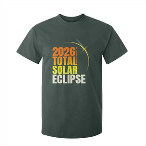 2026 Total Solar Eclipse August 12 T Shirt For Kid Totality Modern Space Graphic TS02 Dark Forest Green Print Your Wear