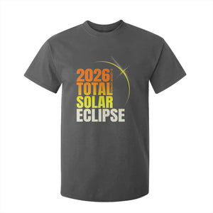 2026 Total Solar Eclipse August 12 T Shirt For Kid Totality Modern Space Graphic TS02 Dark Heather Print Your Wear