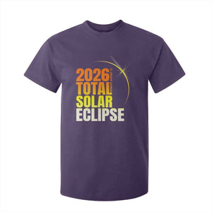 2026 Total Solar Eclipse August 12 T Shirt For Kid Totality Modern Space Graphic TS02 Purple Print Your Wear