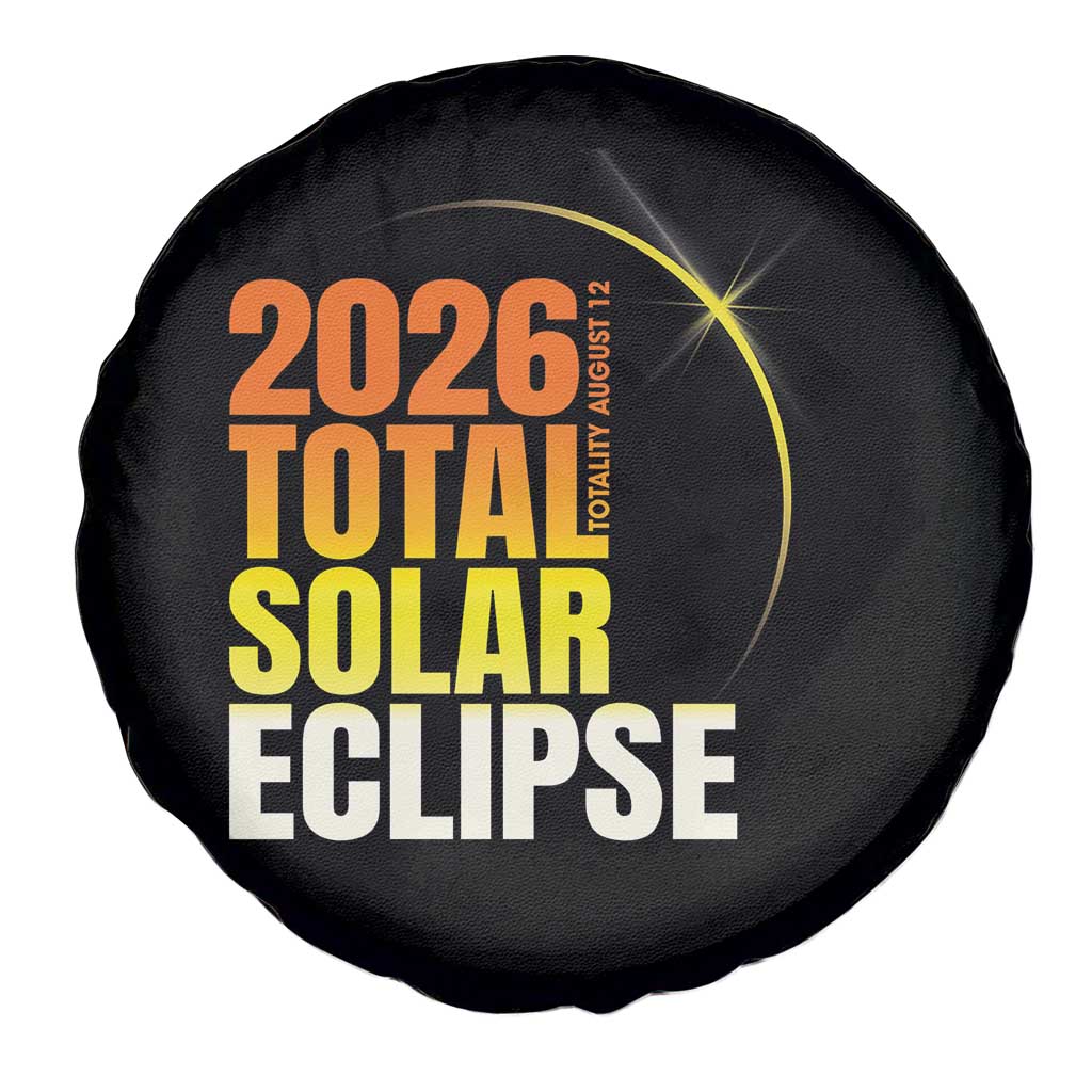 2026 Total Solar Eclipse August 12 Spare Tire Cover Totality Modern Space Graphic TS02 Print Your Wear