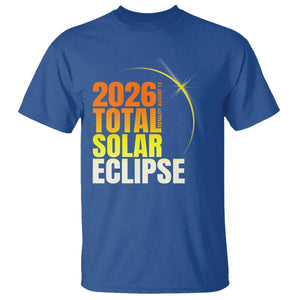 2026 Total Solar Eclipse August 12 T Shirt Totality Modern Space Graphic TS02 Royal Blue Print Your Wear