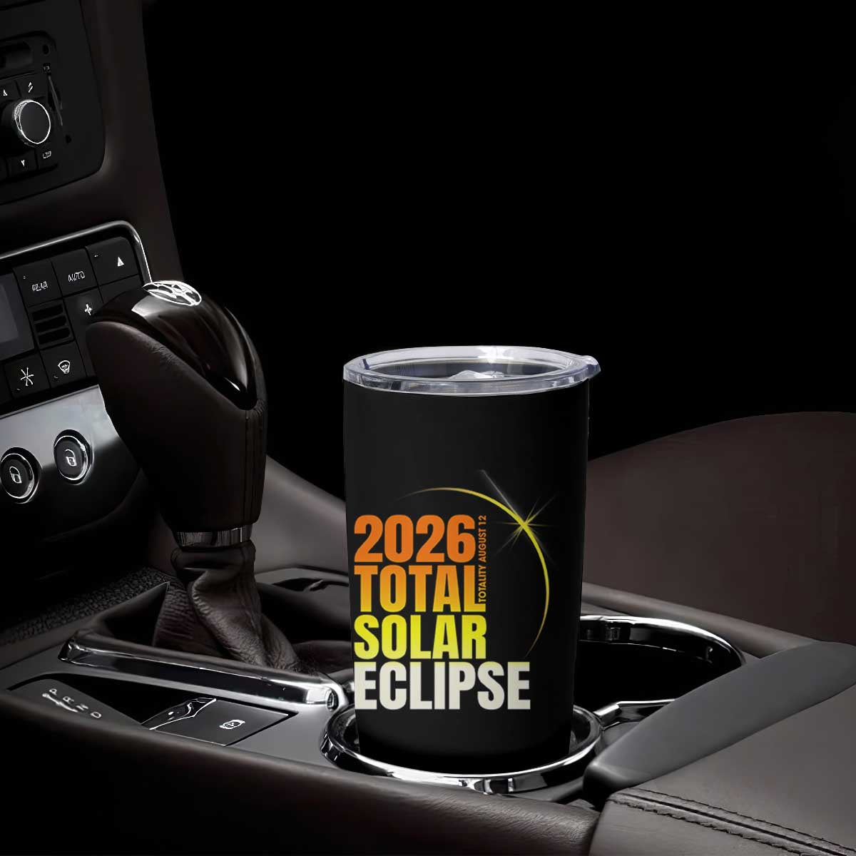 2026 Total Solar Eclipse August 12 Tumbler Cup Totality Modern Space Graphic TS02 Print Your Wear