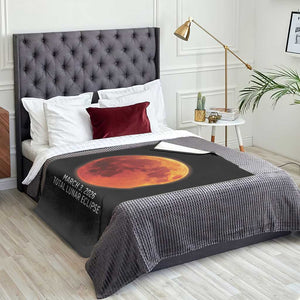 Blood Moon Total Lunar Eclipse March 3 2026 Throw Blanket Blood Moon Astronomy Souvenir Graphic TS02 Print Your Wear