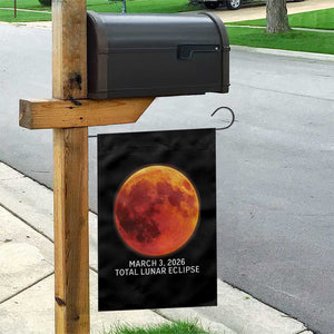 Blood Moon Total Lunar Eclipse March 3 2026 Garden Flag Blood Moon Astronomy Souvenir Graphic TS02 Print Your Wear