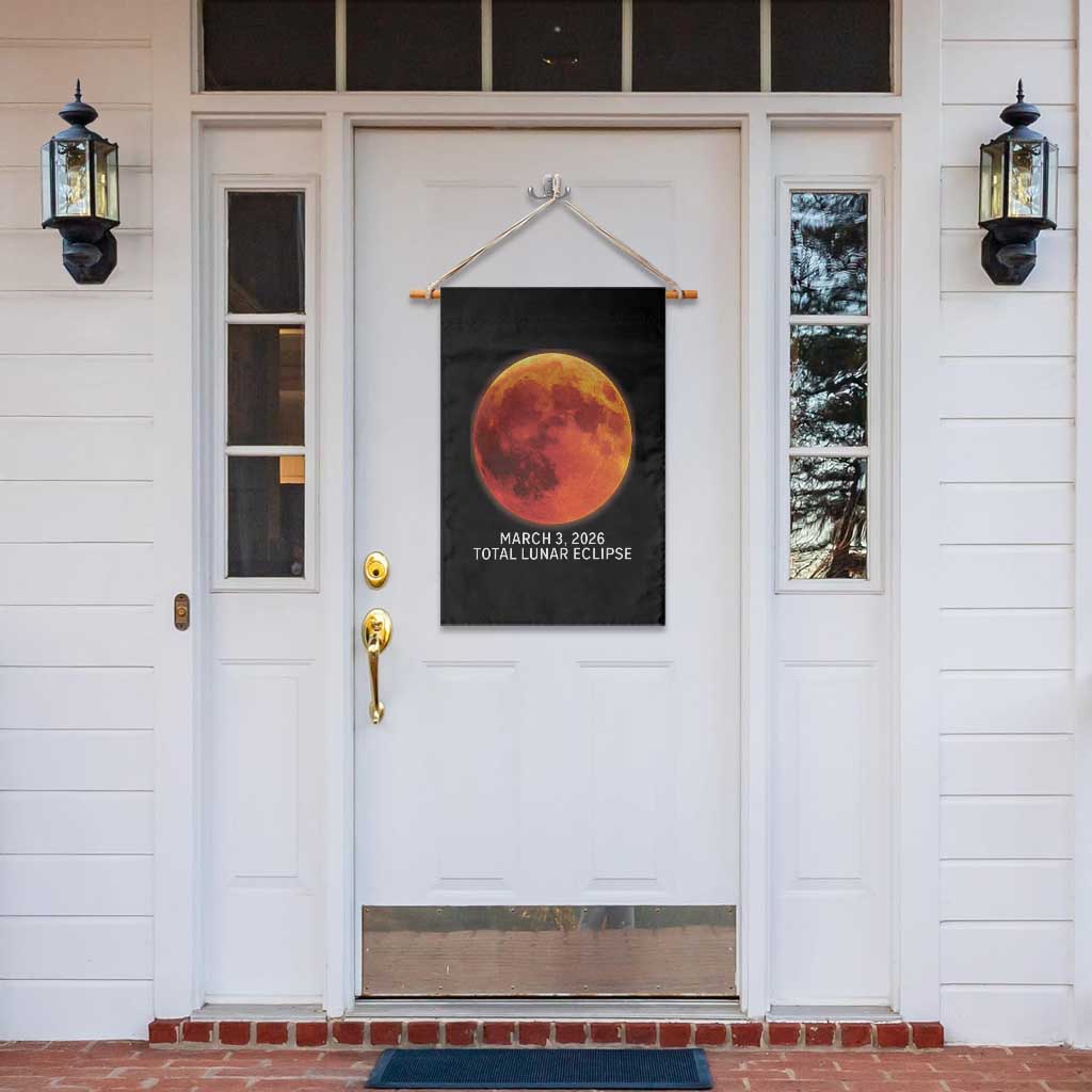 Blood Moon Total Lunar Eclipse March 3 2026 Garden Flag Blood Moon Astronomy Souvenir Graphic TS02 Print Your Wear