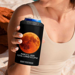Blood Moon Total Lunar Eclipse March 3 2026 4 in 1 Can Cooler Tumbler Blood Moon Astronomy Souvenir Graphic TS02 Print Your Wear