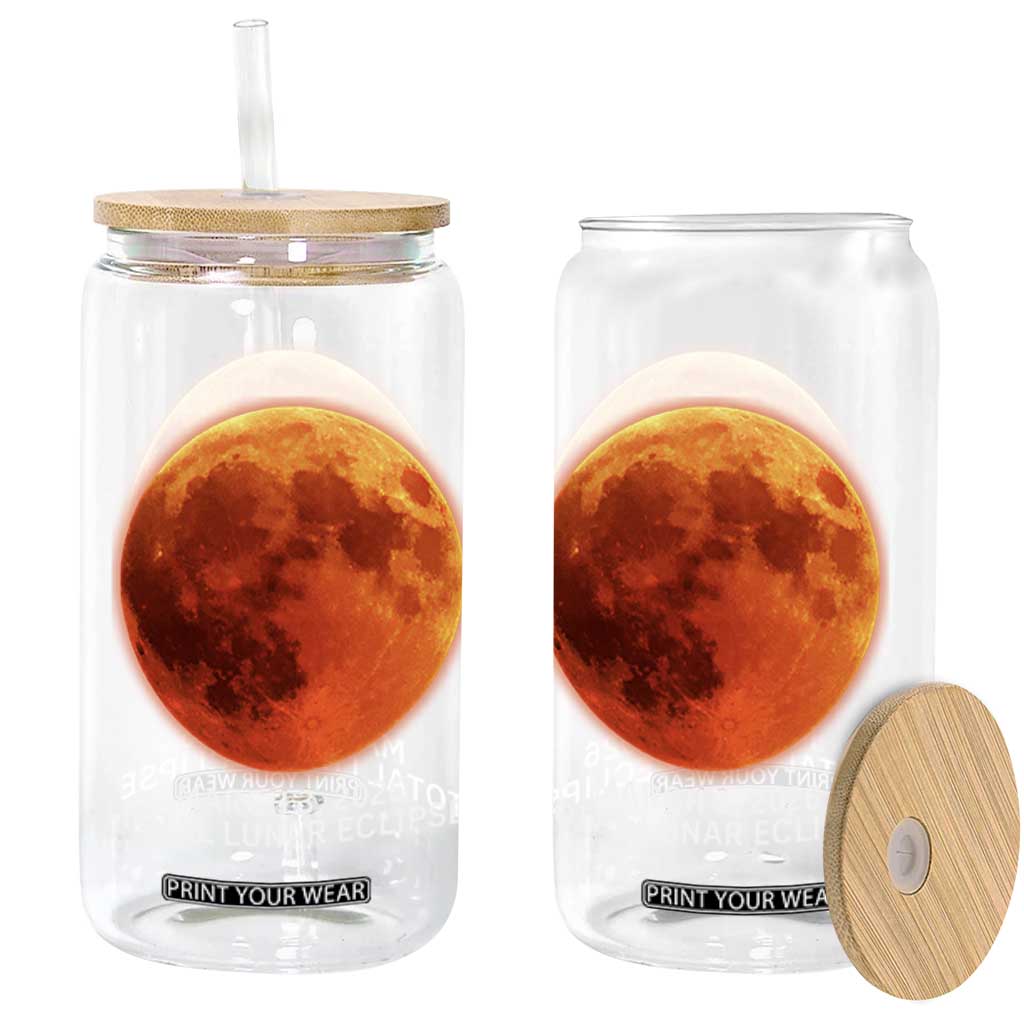 Blood Moon Total Lunar Eclipse March 3 2026 Glass Can Blood Moon Astronomy Souvenir Graphic TS02 Print Your Wear