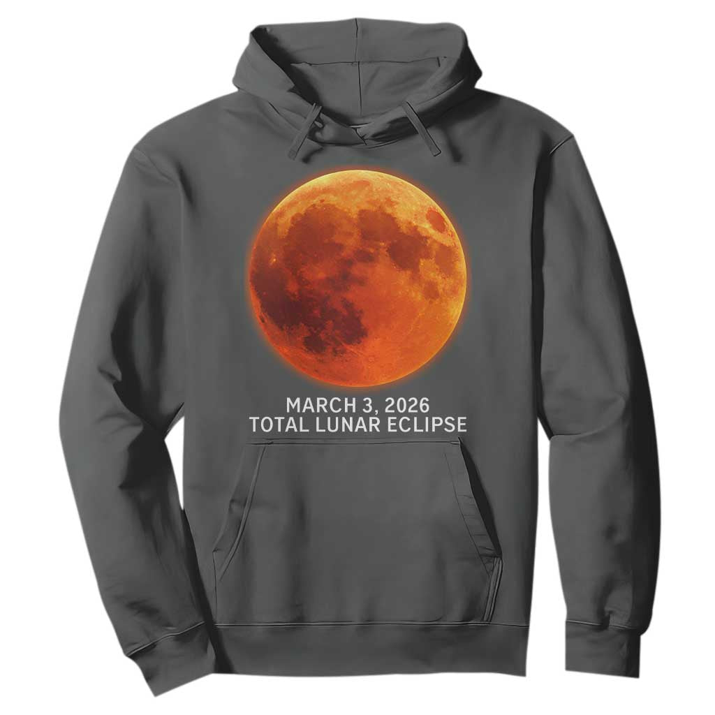 Blood Moon Total Lunar Eclipse March 3 2026 Hoodie Blood Moon Astronomy Souvenir Graphic TS02 Dark Heather Print Your Wear