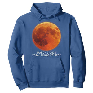 Blood Moon Total Lunar Eclipse March 3 2026 Hoodie Blood Moon Astronomy Souvenir Graphic TS02 Royal Blue Print Your Wear