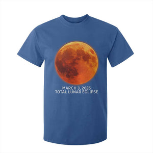 Blood Moon Total Lunar Eclipse March 3 2026 T Shirt For Kid Blood Moon Astronomy Souvenir Graphic TS02 Royal Blue Print Your Wear