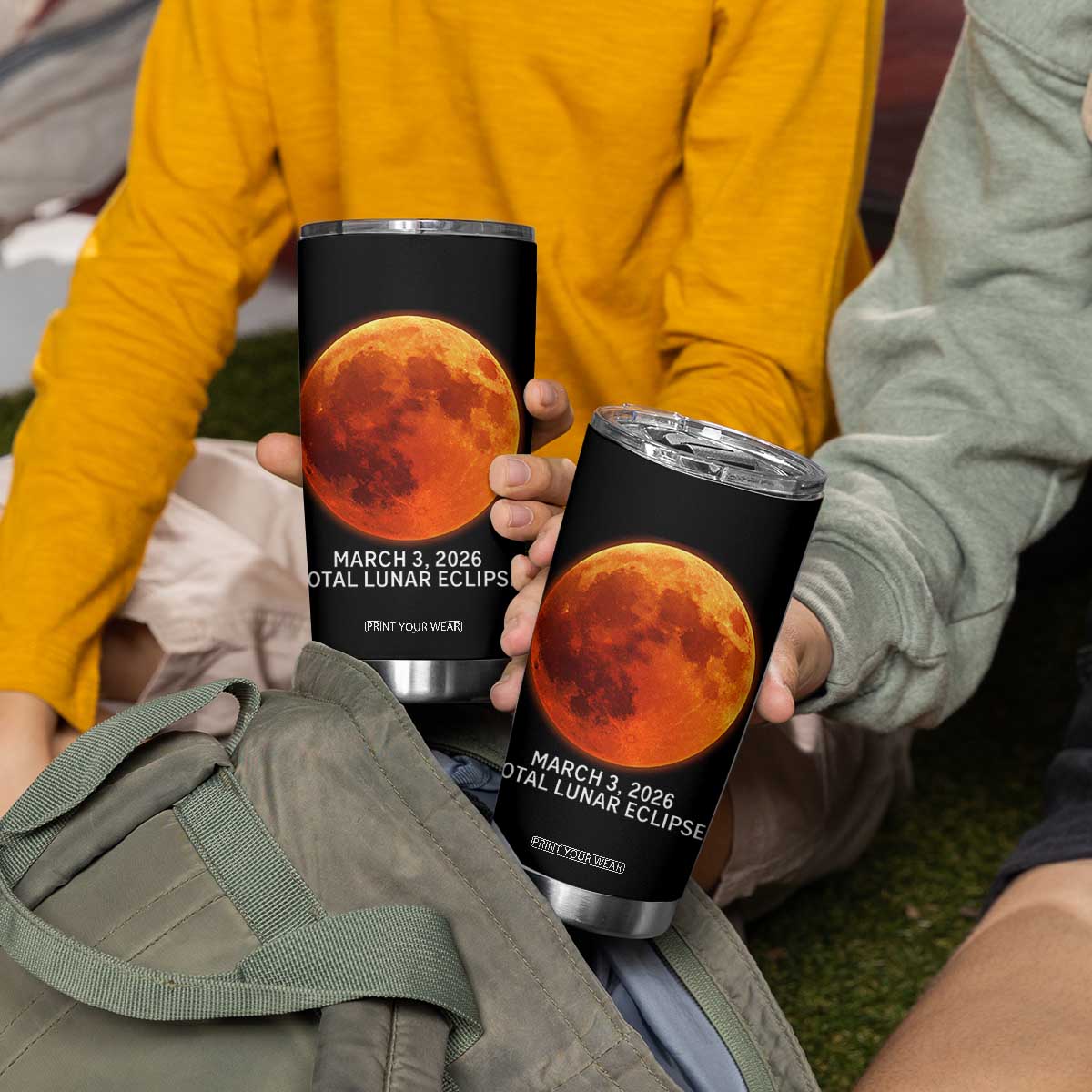 Blood Moon Total Lunar Eclipse March 3 2026 Tumbler Cup Blood Moon Astronomy Souvenir Graphic TS02 Print Your Wear