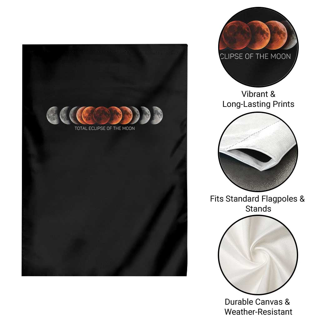 Total Eclipse of the Moon Phases Garden Flag Blood Moon Space Astronomy Celestial Graphic TS02 Print Your Wear