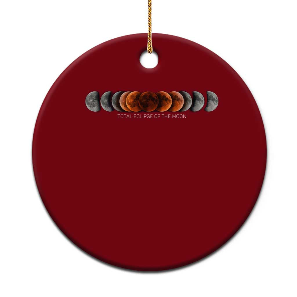 Total Eclipse of the Moon Phases Ceramic Ornament Blood Moon Space Astronomy Celestial Graphic TS02 1pc Red Print Your Wear