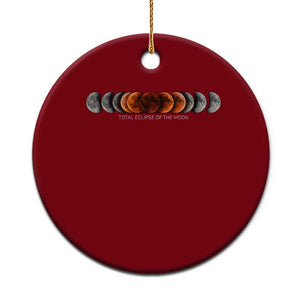 Total Eclipse of the Moon Phases Ceramic Ornament Blood Moon Space Astronomy Celestial Graphic TS02 1pc Red Print Your Wear