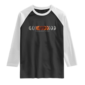 Total Eclipse of the Moon Phases Raglan Shirt Blood Moon Space Astronomy Celestial Graphic TS02 Black White Print Your Wear
