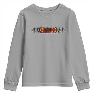 Total Eclipse of the Moon Phases Youth Sweatshirt Blood Moon Space Astronomy Celestial Graphic TS02 Sport Gray Print Your Wear