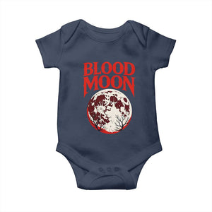 Retro Blood Moon Graphic Baby Onesie Mystic Celestial Gothic Astronomy Art TS02 Navy Print Your Wear