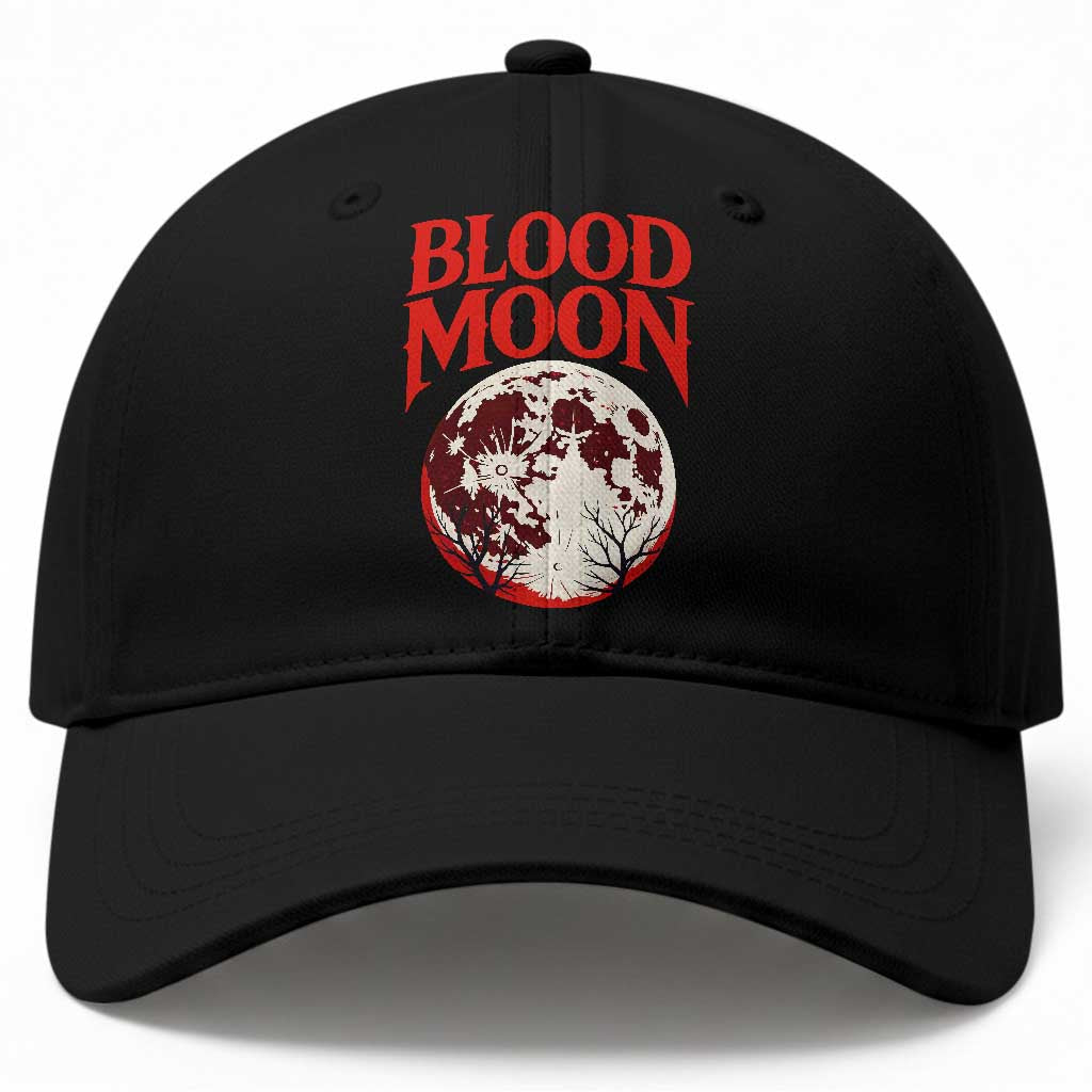 Retro Blood Moon Graphic Baseball Cap Mystic Celestial Gothic Astronomy Art TS02 Print Your Wear