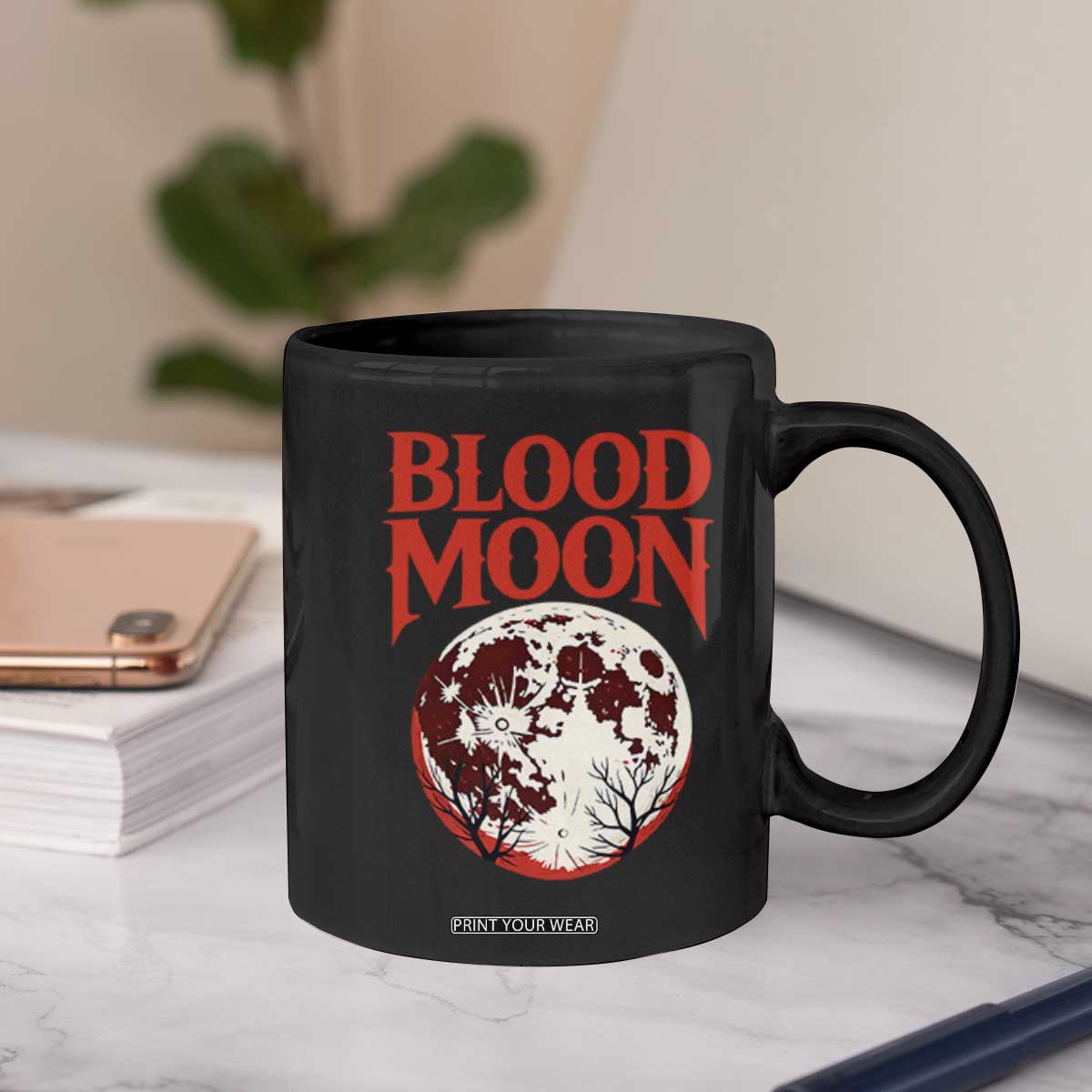 Retro Blood Moon Graphic Coffee Mug Mystic Celestial Gothic Astronomy Art TS02 Print Your Wear