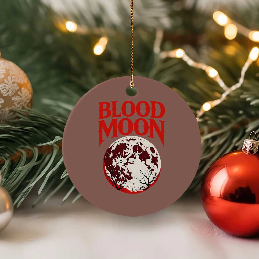Retro Blood Moon Graphic Ceramic Ornament Mystic Celestial Gothic Astronomy Art TS02 1pc Mocha Print Your Wear