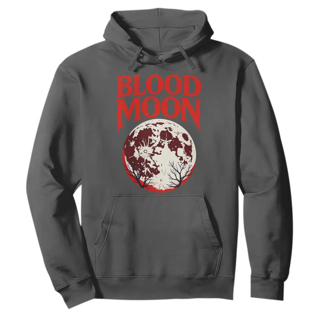 Retro Blood Moon Graphic Hoodie Mystic Celestial Gothic Astronomy Art TS02 Dark Heather Print Your Wear