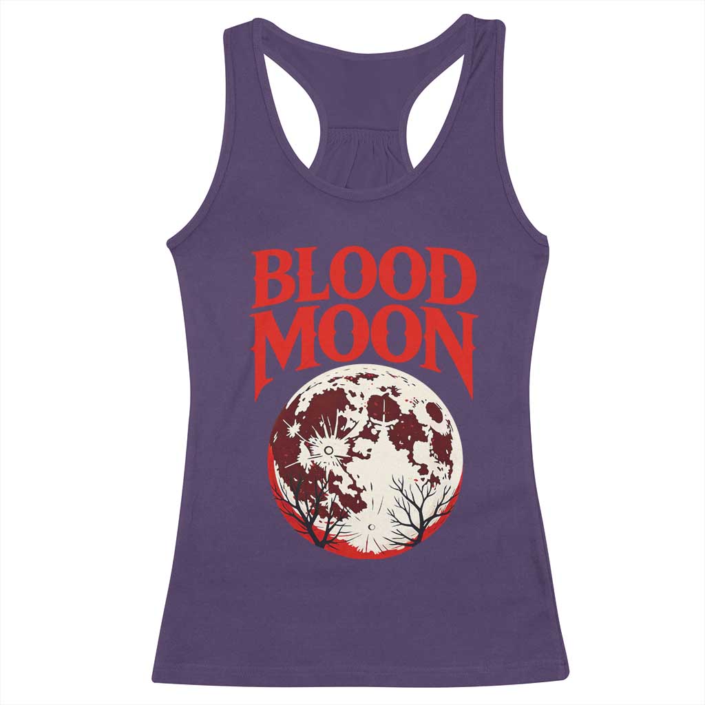 Retro Blood Moon Graphic Racerback Tank Top Mystic Celestial Gothic Astronomy Art TS02 Purple Print Your Wear