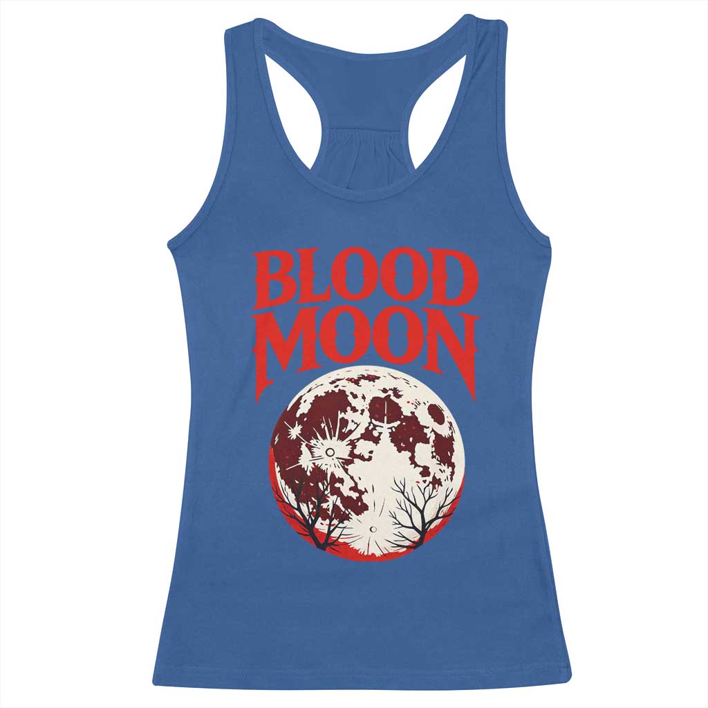 Retro Blood Moon Graphic Racerback Tank Top Mystic Celestial Gothic Astronomy Art TS02 Royal Blue Print Your Wear