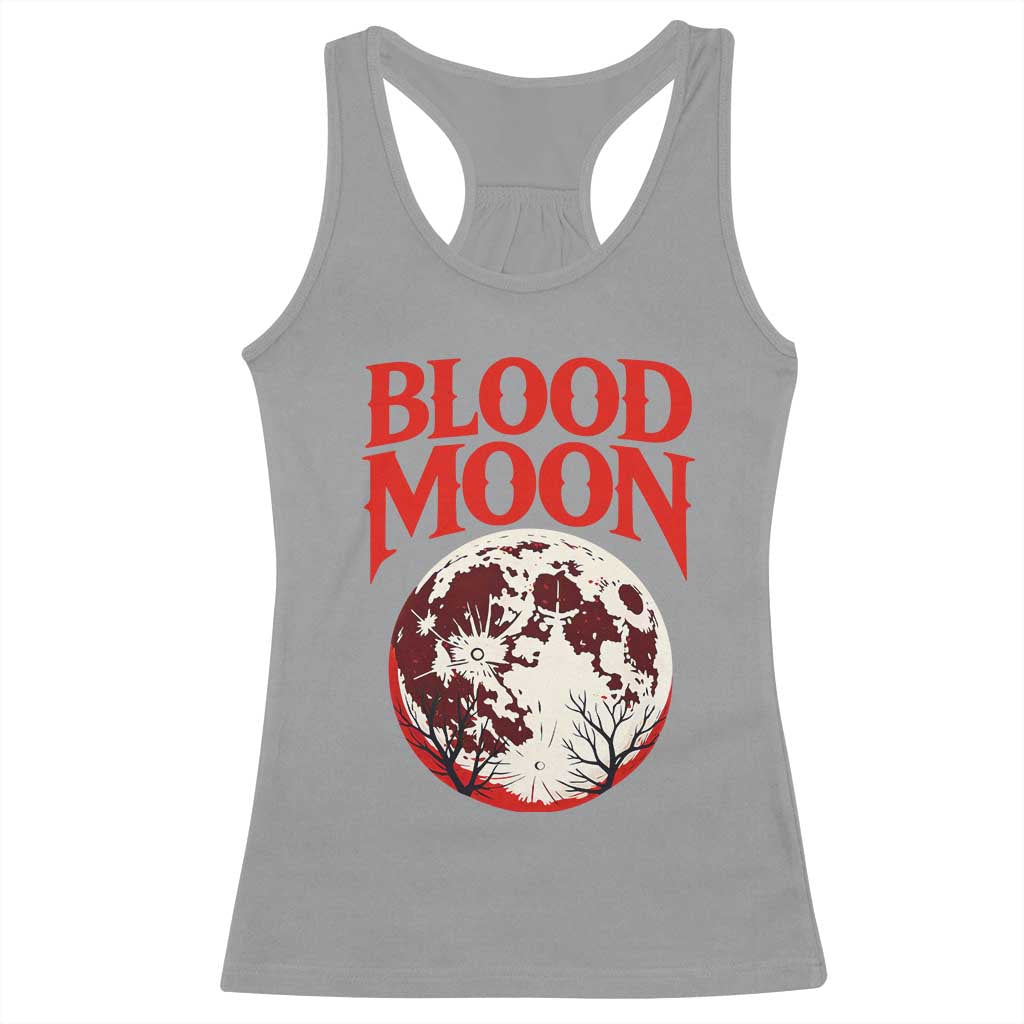 Retro Blood Moon Graphic Racerback Tank Top Mystic Celestial Gothic Astronomy Art TS02 Sport Gray Print Your Wear
