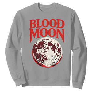 Retro Blood Moon Graphic Sweatshirt Mystic Celestial Gothic Astronomy Art TS02 Sport Gray Print Your Wear