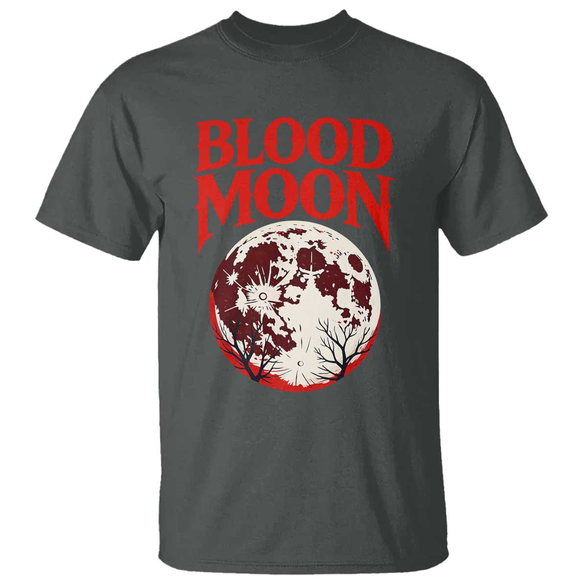 Retro Blood Moon Graphic T Shirt Mystic Celestial Gothic Astronomy Art TS02 Dark Heather Print Your Wear