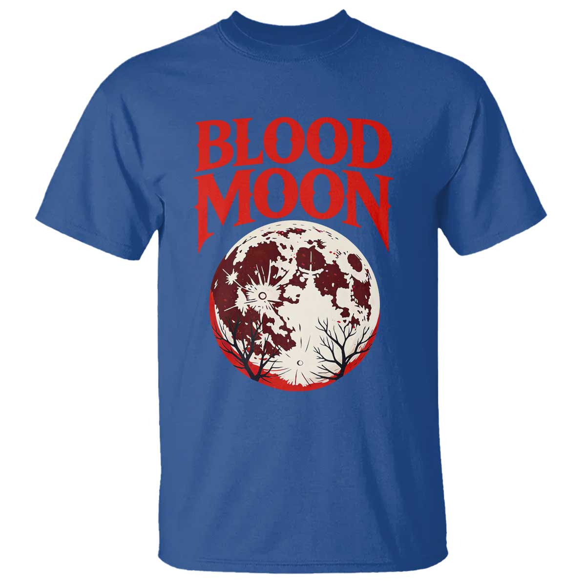 Retro Blood Moon Graphic T Shirt Mystic Celestial Gothic Astronomy Art TS02 Royal Blue Print Your Wear