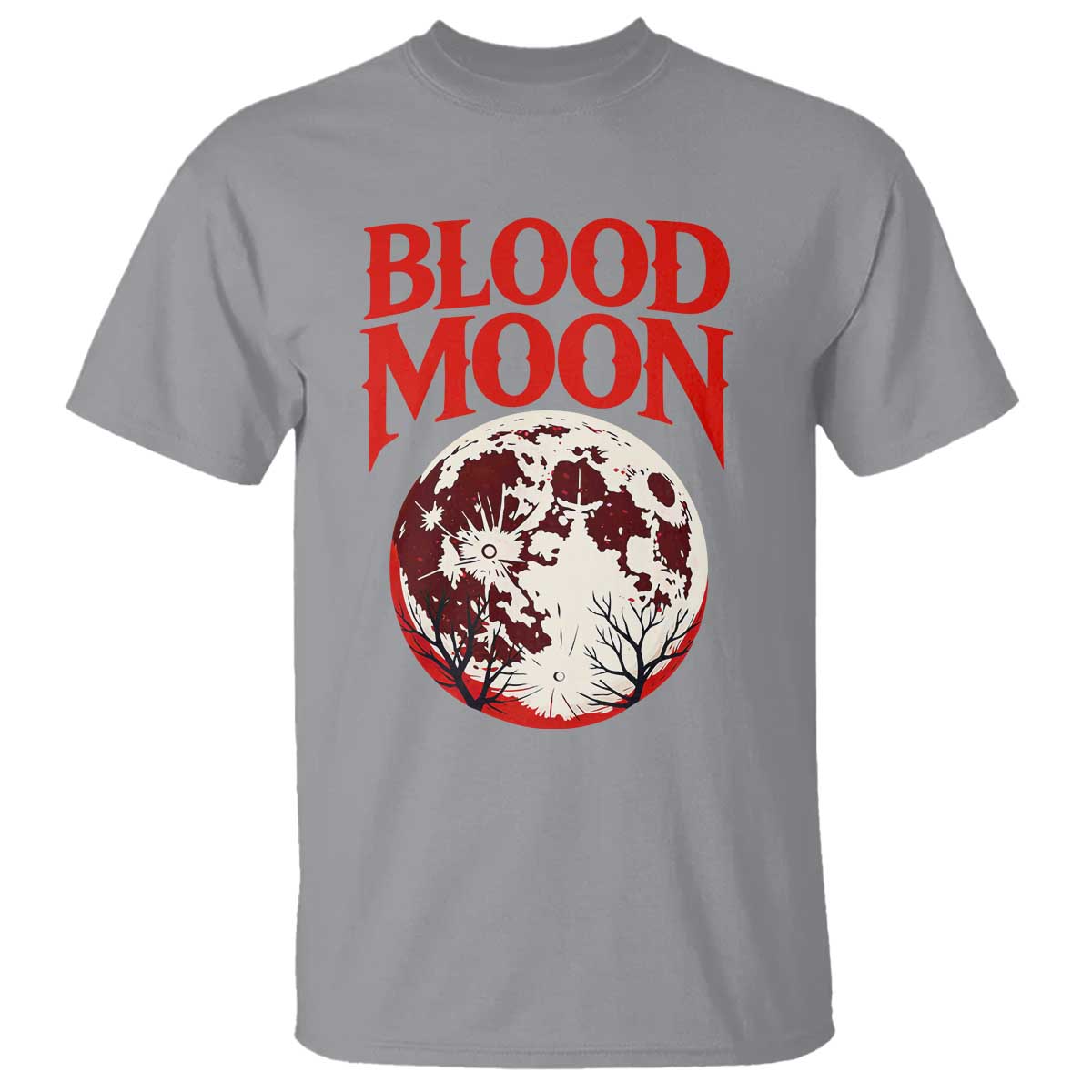 Retro Blood Moon Graphic T Shirt Mystic Celestial Gothic Astronomy Art TS02 Sport Gray Print Your Wear