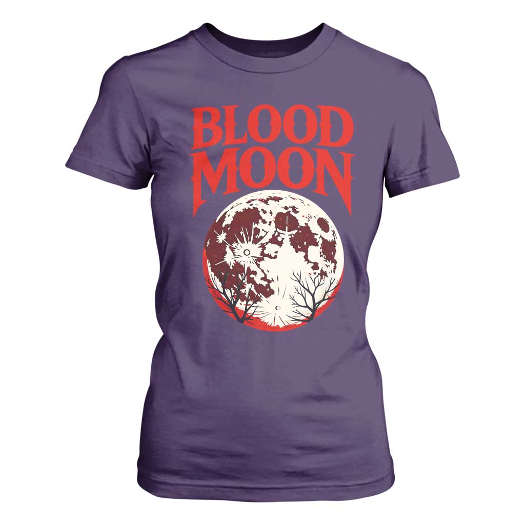 Retro Blood Moon Graphic T Shirt For Women Mystic Celestial Gothic Astronomy Art TS02 Purple Print Your Wear