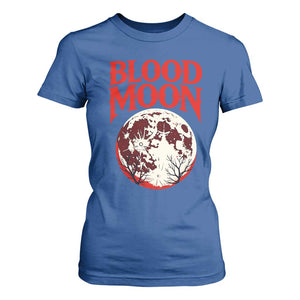 Retro Blood Moon Graphic T Shirt For Women Mystic Celestial Gothic Astronomy Art TS02 Royal Blue Print Your Wear