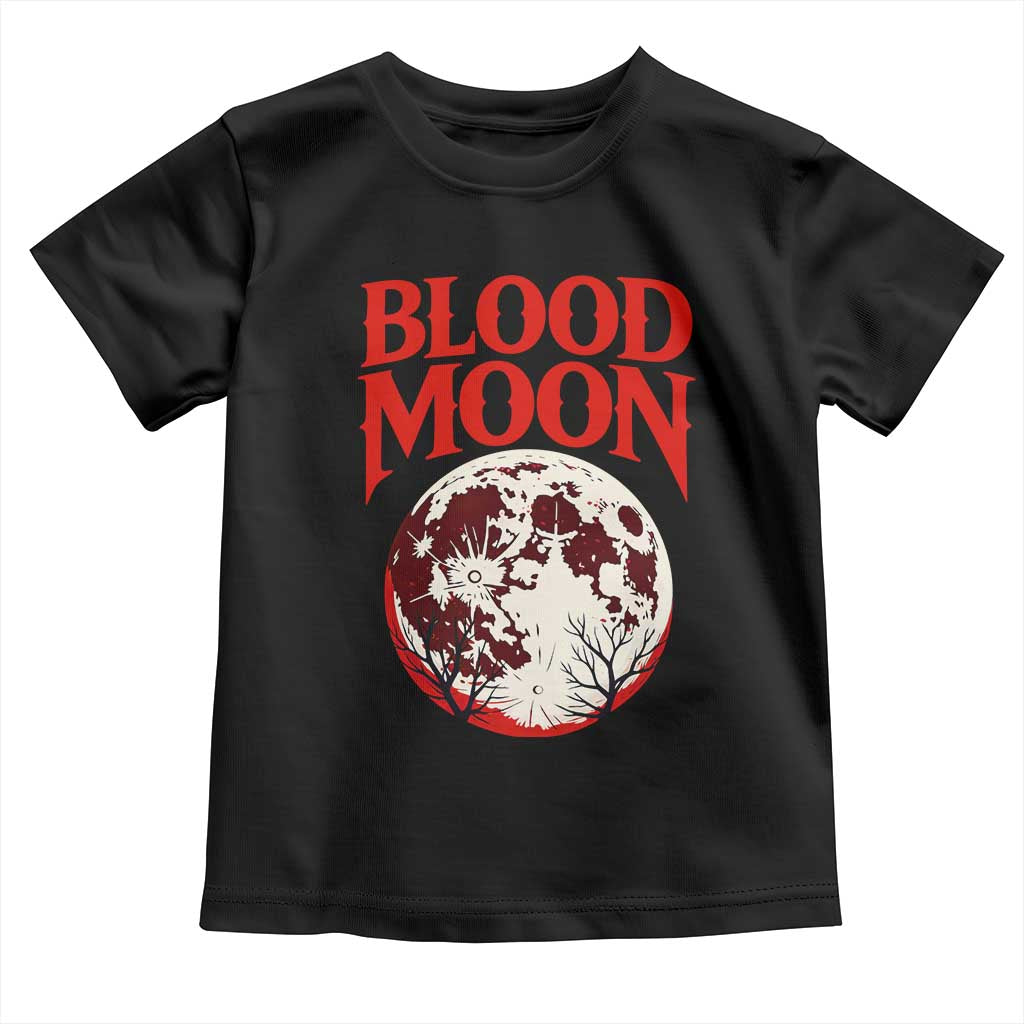 Retro Blood Moon Graphic Toddler T Shirt Mystic Celestial Gothic Astronomy Art TS02 Black Print Your Wear