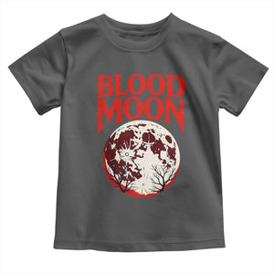 Retro Blood Moon Graphic Toddler T Shirt Mystic Celestial Gothic Astronomy Art TS02 Dark Heather Print Your Wear